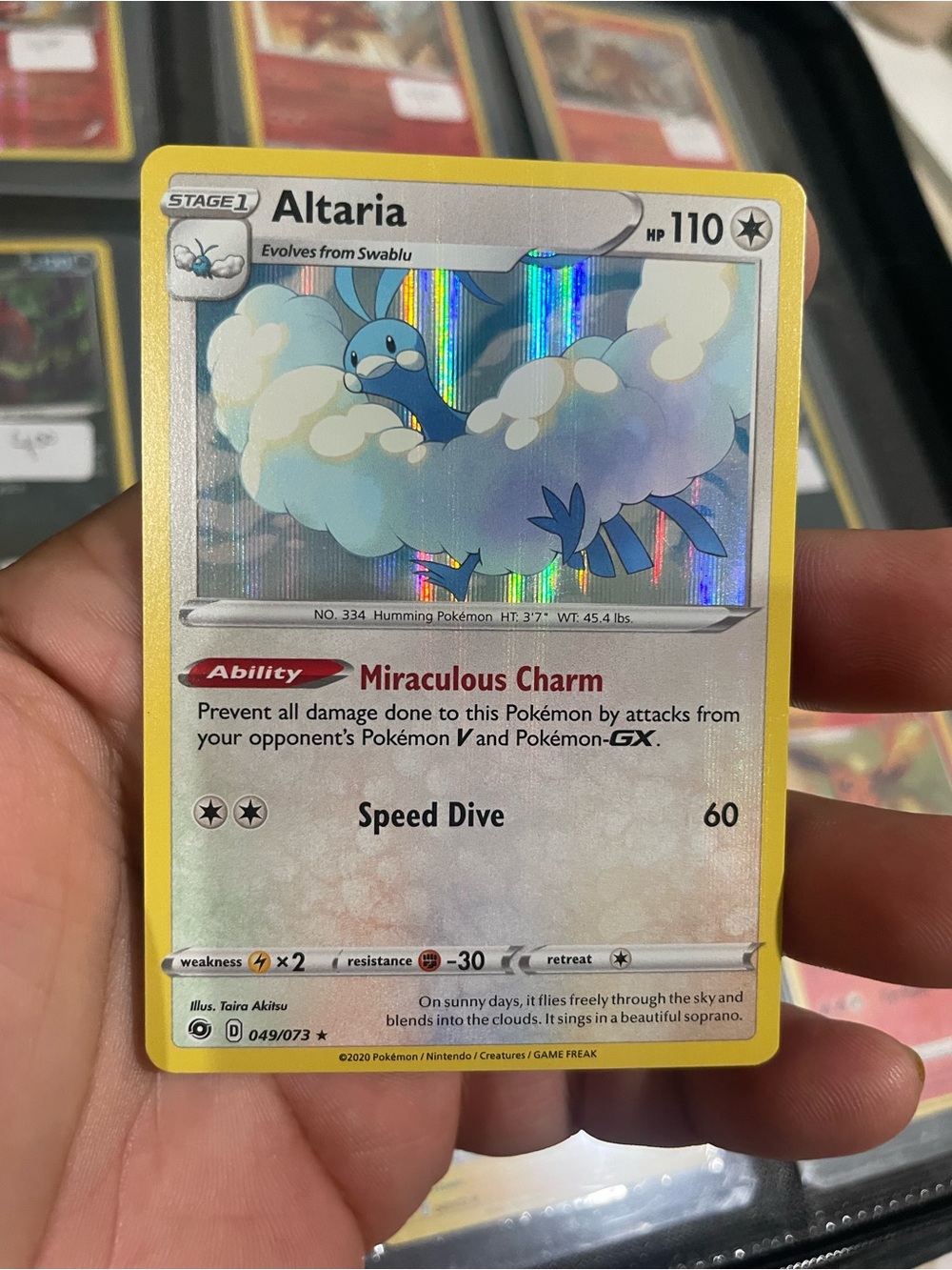 Altaria Holographic Pokemon Card
